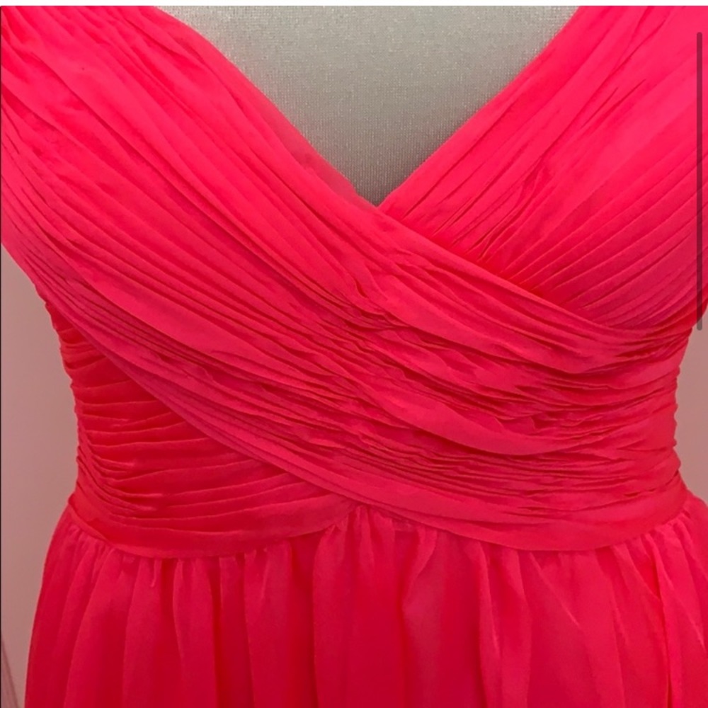Neon pink formal dress Sz 6. Flirt by Maggie Sottero